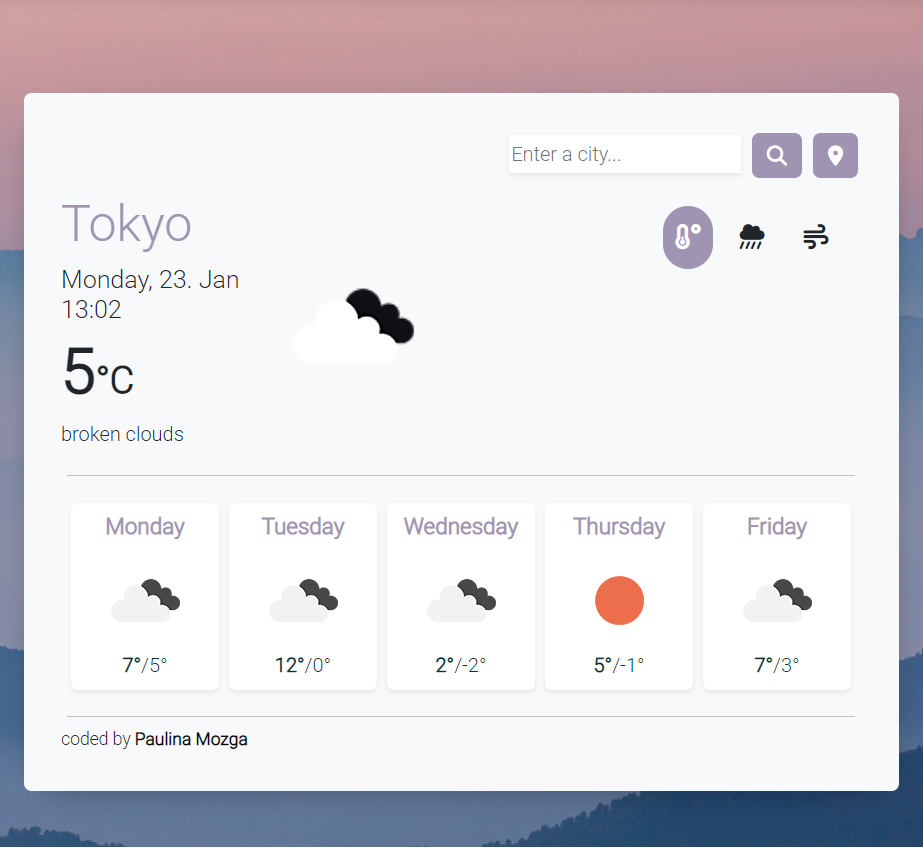 weather app project